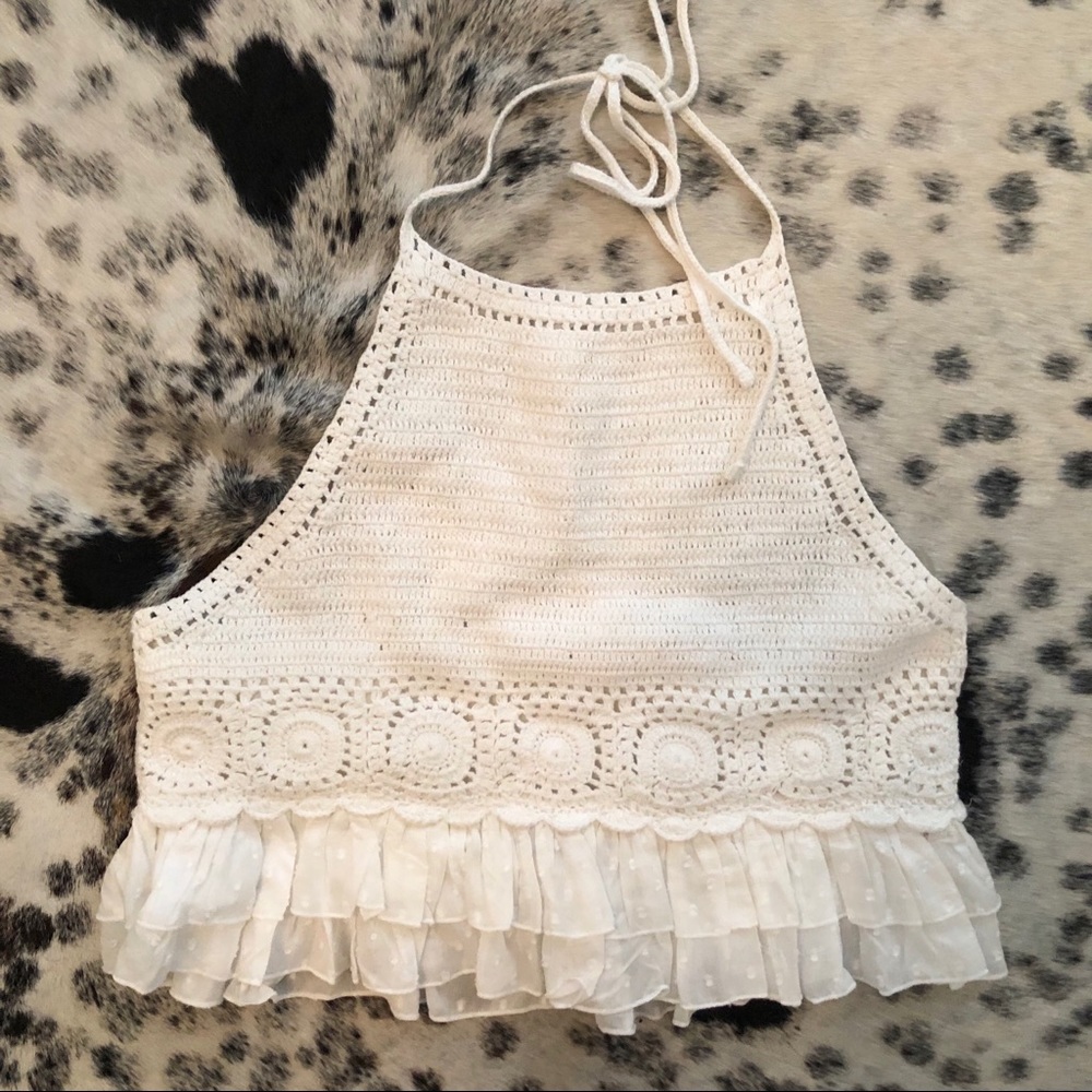 NWT Crochet halter top